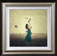 circle of wings framed print by artist michelle mackie
