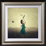 circle of wings framed print by artist michelle mackie