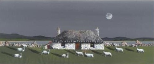 coastal croft mounted print by artist nick potter