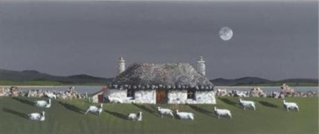 coastal croft mounted print by artist nick potter