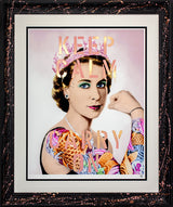 colour queen tattoo studio stencil collection framed print variation 2 by artist jj adams