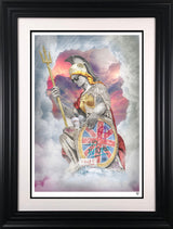 cool britannia print framed in black by artist jj adams