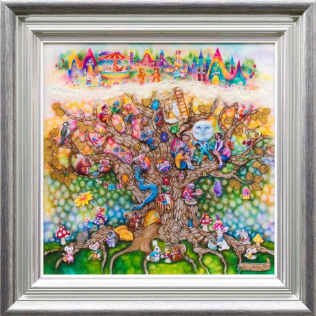 deep in the whispering woods framed in silver by artist kerry darlington