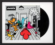 definitely maybe album cover with vinyl record framed by artist tboy
