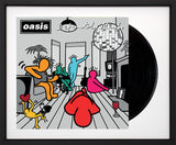 definitely maybe album cover with vinyl record framed by artist tboy
