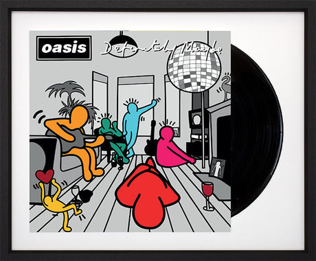 definitely maybe album cover with vinyl record framed by artist tboy
