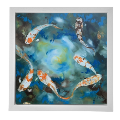 dreaming print framed in white by artist julie ann scott