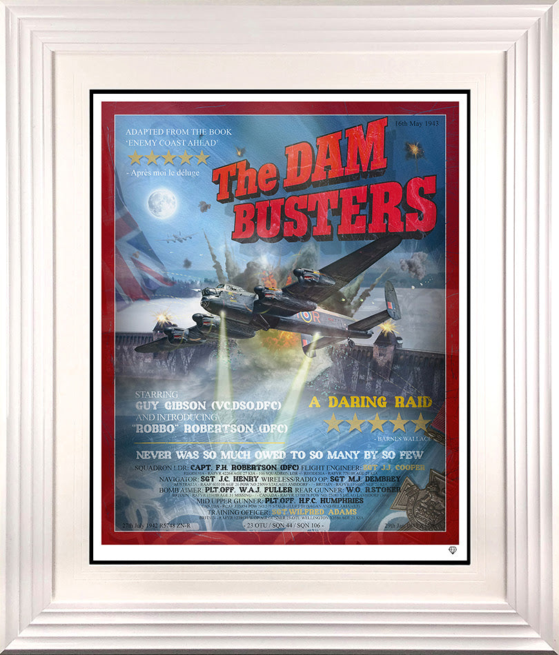 enemy coast ahead framed in white by artist jj adams