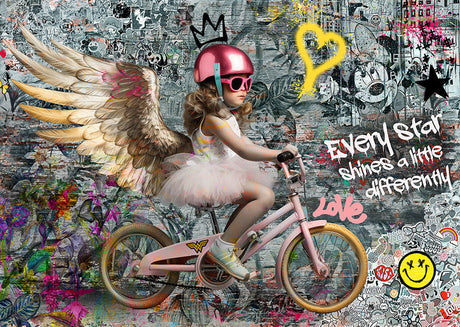 every star shines a little differently mounted print by artist zee