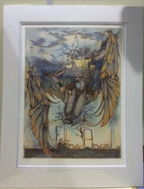 falling angel mounted print by artist graham illingworth