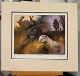 ferreting around mounted print by artist mick cawston