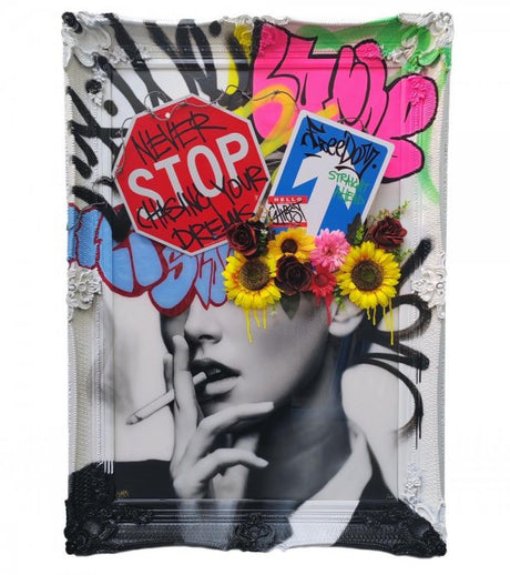 freedom straight ahead frmed print by artist ghost