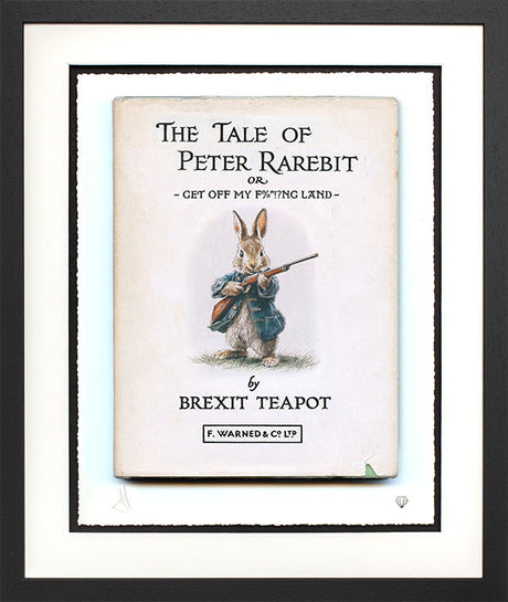 get off my land small print framed in black by artist jj adams