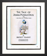 he stole my eggs small print framed in black by artist jj adams
