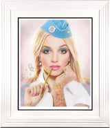 hit me baby one more time framed in white print by artist jj adams
