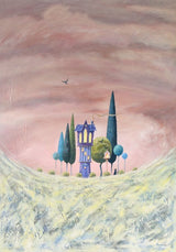 home fires east mounted print by artist bret burkmar