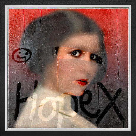 hope print framed in black by artist tboy