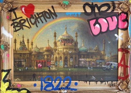 i love brighton framed print by artist ghost