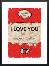 i love you framed print by artist hue folk