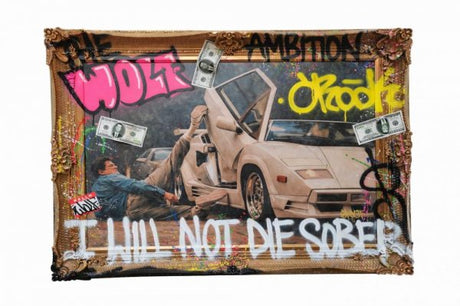 i will not die sober 2.0 framed print by artist ghost