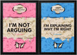im not arguing lenticular  edition framed print by artist hue folk