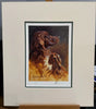 irish setter head study mounted print by artist mick cawston