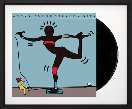 island life album cover with vinyl record framed by artist tboy
