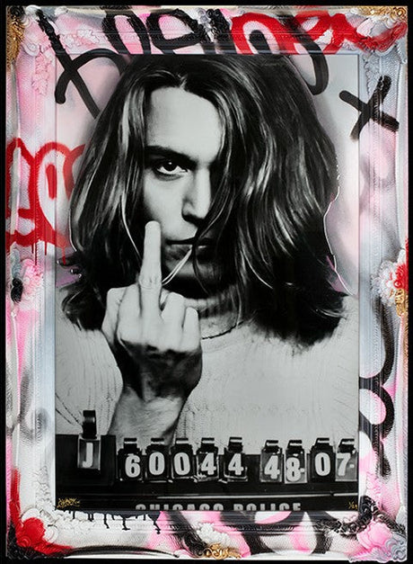 johnny had a jar of cocaine framed print by artist ghost