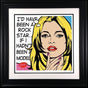 kate moss pop framed print by artist jj adams