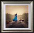 leaving the party early framed print by artist michelle mackie