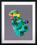 lego alonso framed print by artist paul oz