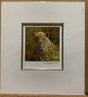 leopard miniature mounted print by artist david shepherd