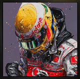 lewis first win 2007 wall of champions framed print by artist paul oz