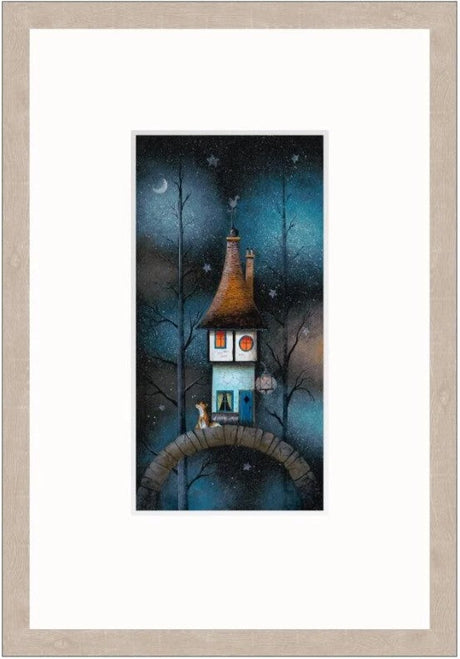 love to the moon framed print by artist gary walton