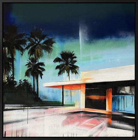 midnight reflection original framed by artist joss clapson