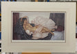 model reclinging mouted print by artist russell flint