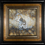 my best friend print framed in black by artist kerry darlington