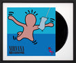 nevermind album cover with vinyl record framed by artist tboy
