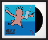 nevermind album cover with vinyl record framed by artist tboy
