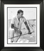 on vacation black and white print framed in black by artist jj adams