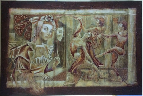 performance of the firebird hand embellished giclee print by artist joy kirton smith