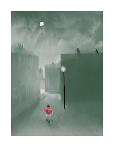 rain never stopped play print by artist mackenzie thorpe