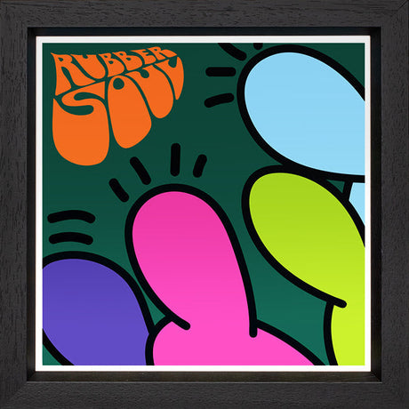 rubber sould print framed in black by artist tboy