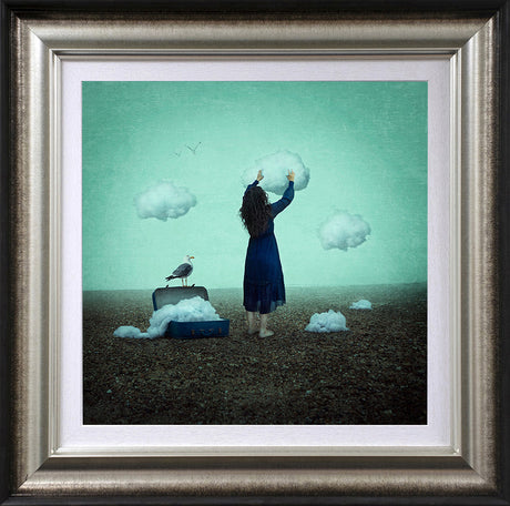 silver lining framed print by artist michelle mackie