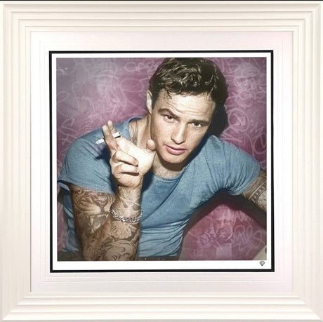 smoking gun colour print framed in white by artist jj adams
