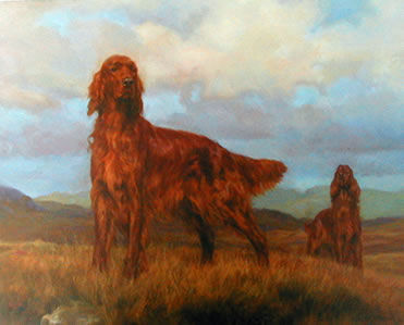 teamwork irish setter print by artist fredrick j haycock