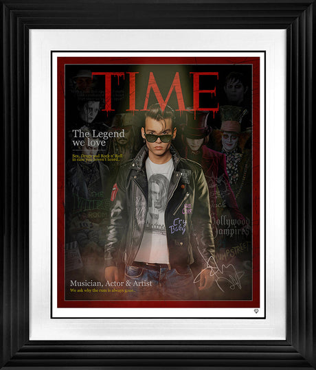 the legend we love print framed by artist jj adams