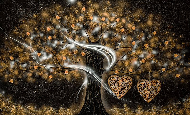 the power of love gold large unframed print by kealey farmer