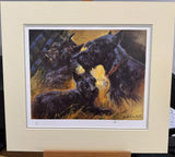 the scottie mounted print by artist mick cawston