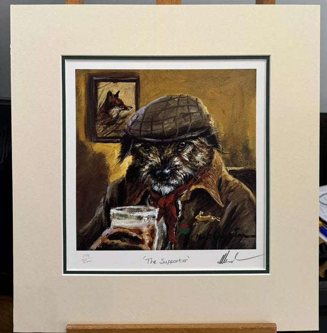 the supporter mounted print by artist mick cawston